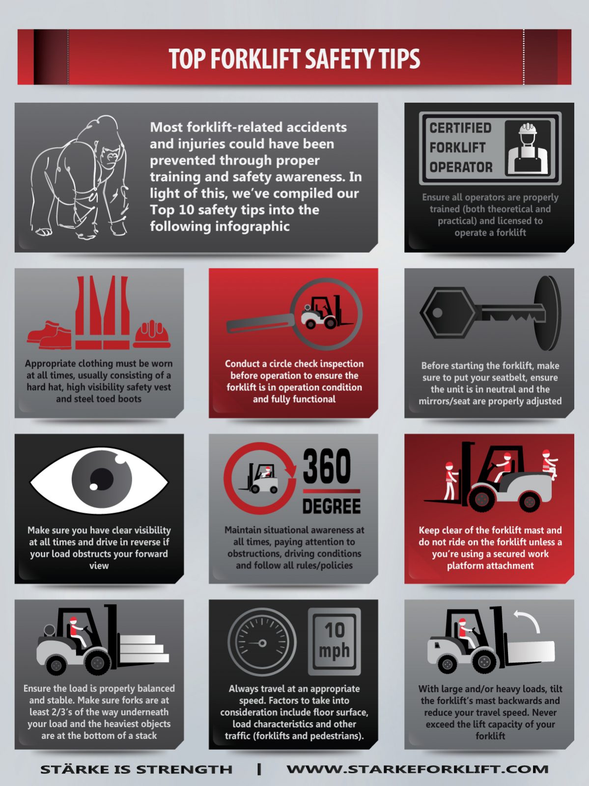 forklift safety tips infographic